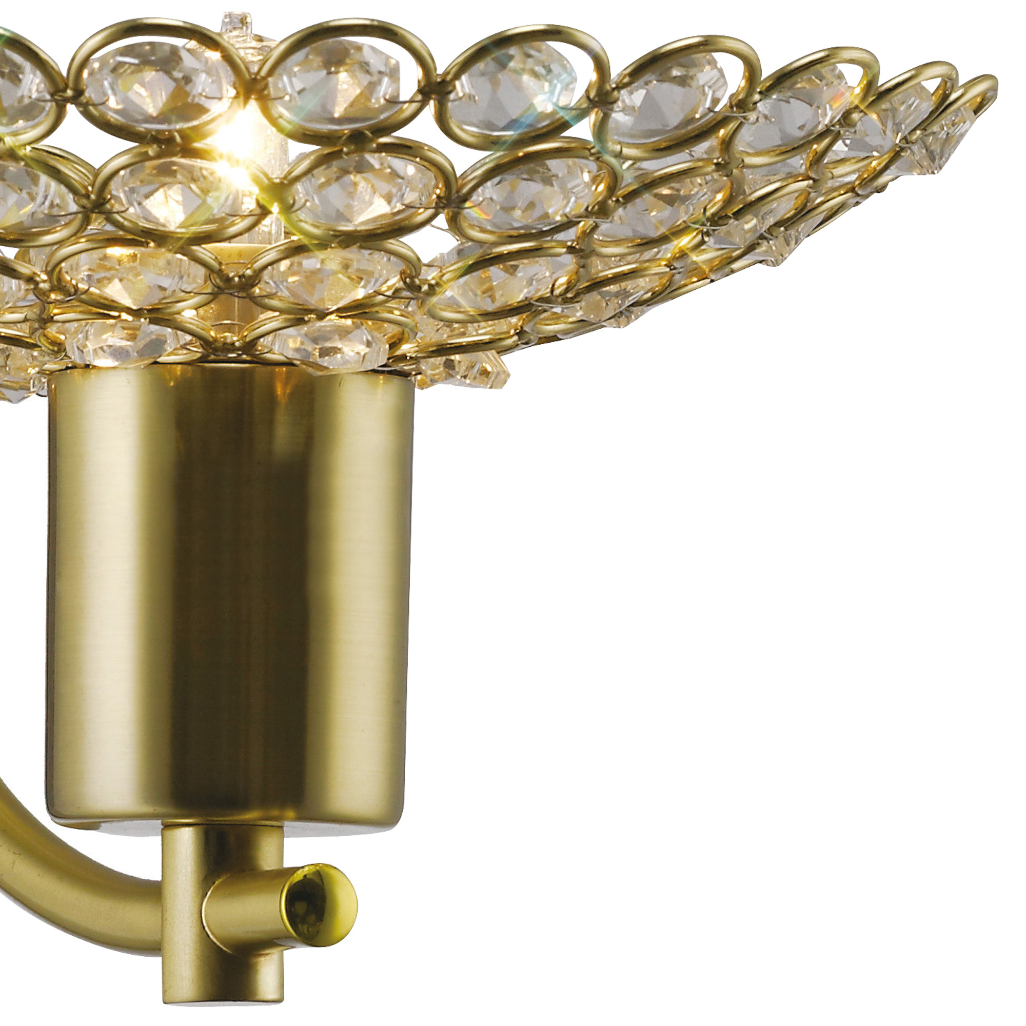 IL20600  Ellen Crystal Wall Lamp 1 Light Satin Brass